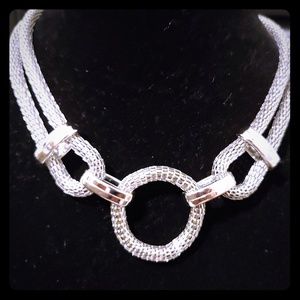 Silver tone necklace